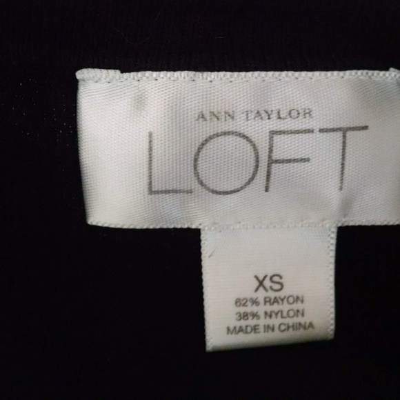 Black Loft cardigan w/ one button at waist size XS - Picture 7 of 8